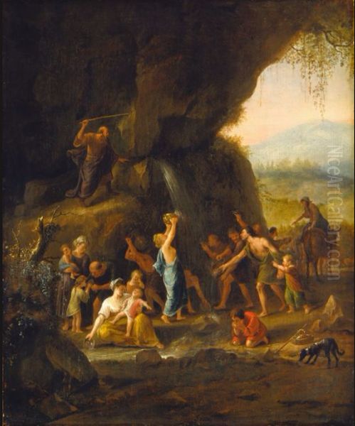 Moses Striking Water from the Rock Oil Painting by Jan Steen