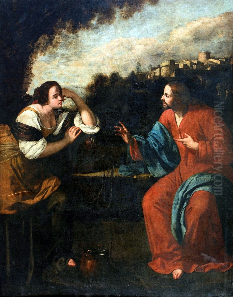 Cristo e la samaritana al pozzo Oil Painting by Artemisia Gentileschi