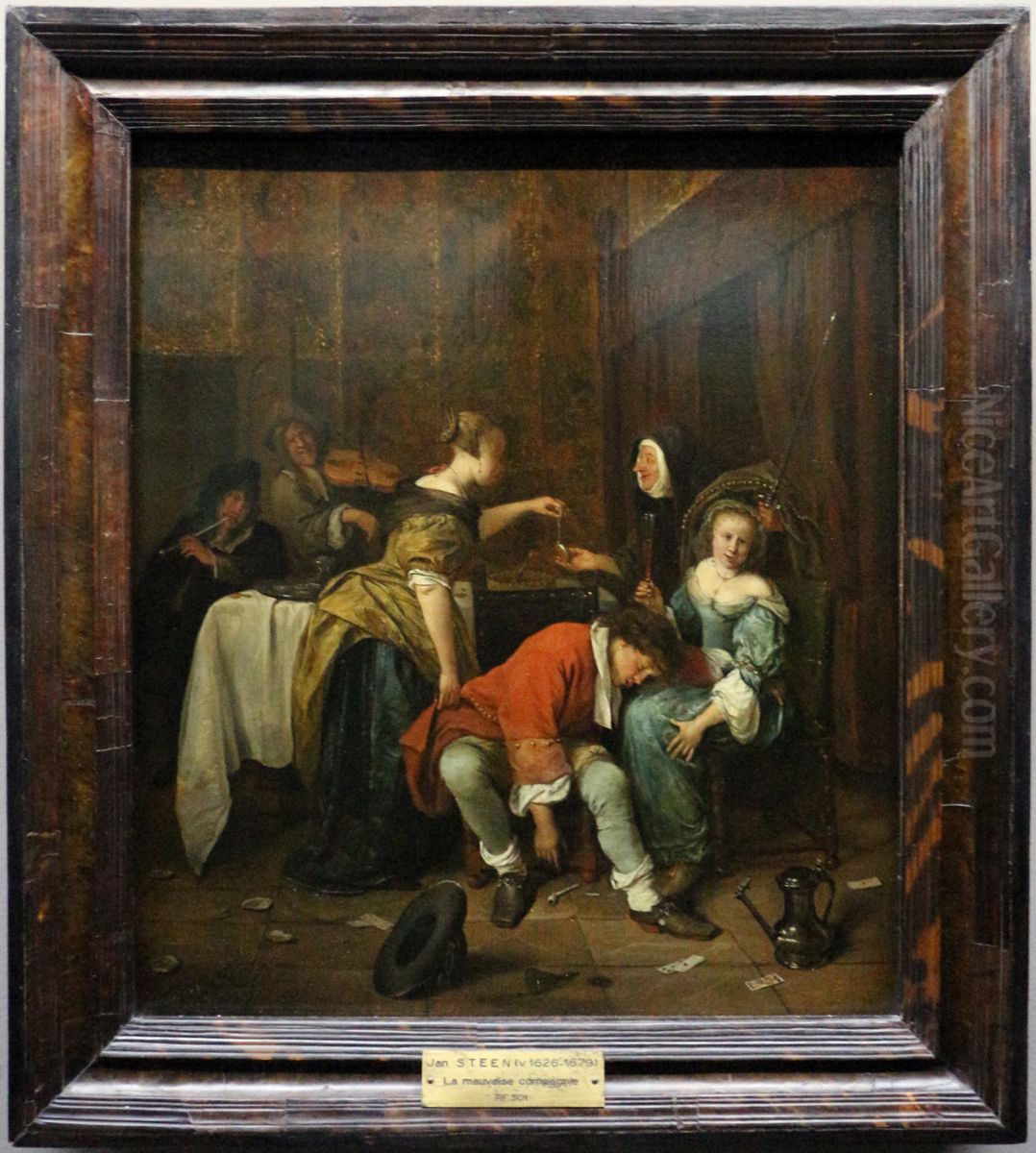Bad Company Oil Painting by Jan Steen