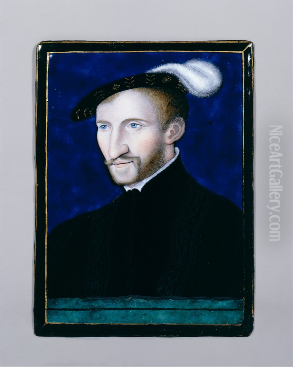 Henri d'Albret (1503-55), King of Navarre Oil Painting by Leonard Limousin