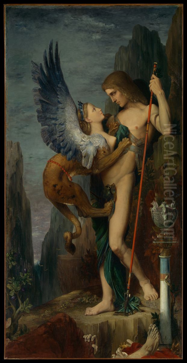Oedipus and the Sphinx Oil Painting by Gustave Moreau