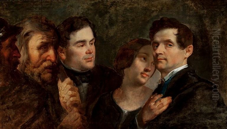 Collective portrait Oil Painting by Rafal Hadziewicz