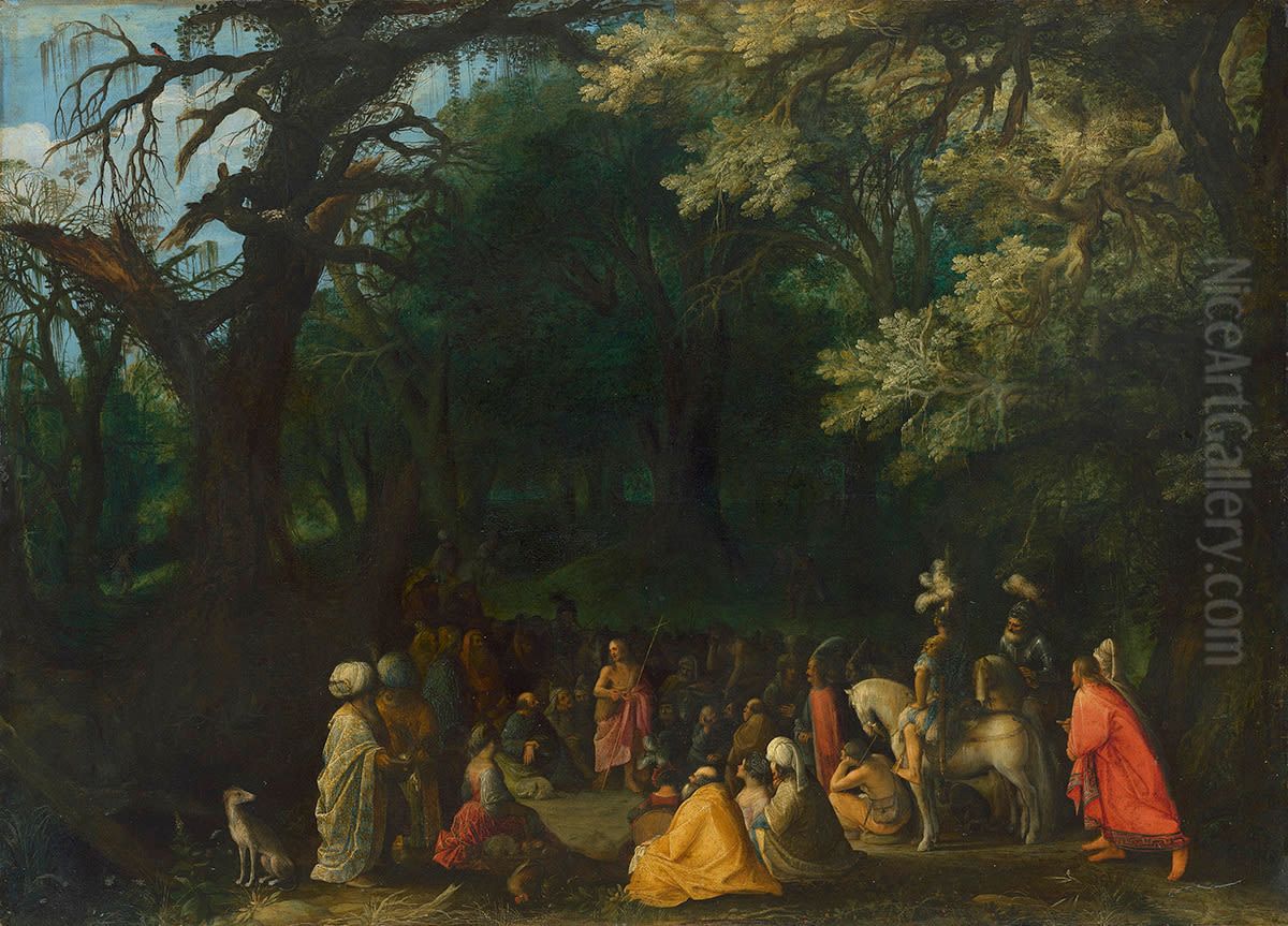 Preaching of John the Baptist Oil Painting by Adam Elsheimer