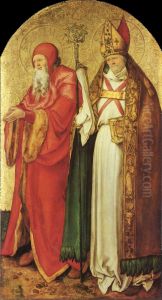 Jabacher Altar, rechter Flugel innen, Szene: die Heiligen Simeon und Lazarus