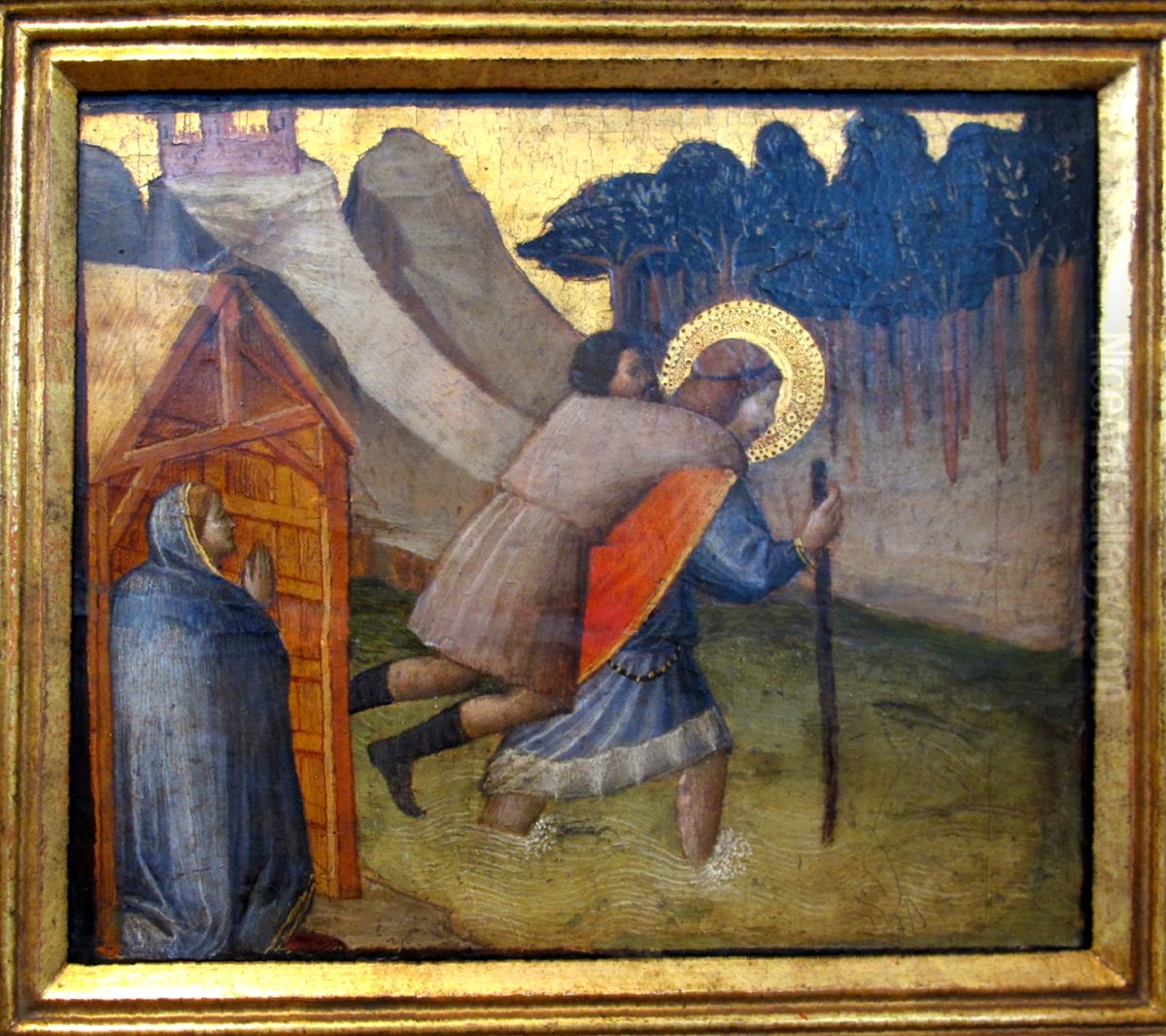 Busse des hl. Julian Oil Painting by Agnolo Gaddi