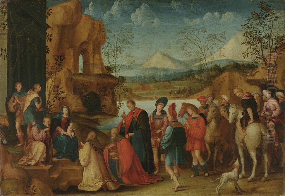 Anbetung der Konige Oil Painting by Francesco Francia