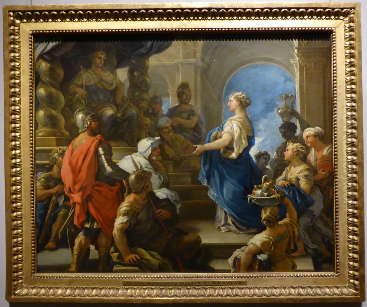 Solomo und die Konigin von Saba Oil Painting by Luca Giordano