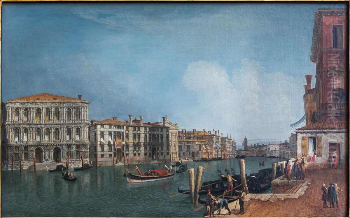 Vue du Grand Canal pres de Ca Pesaro Oil Painting by Michele Marieschi