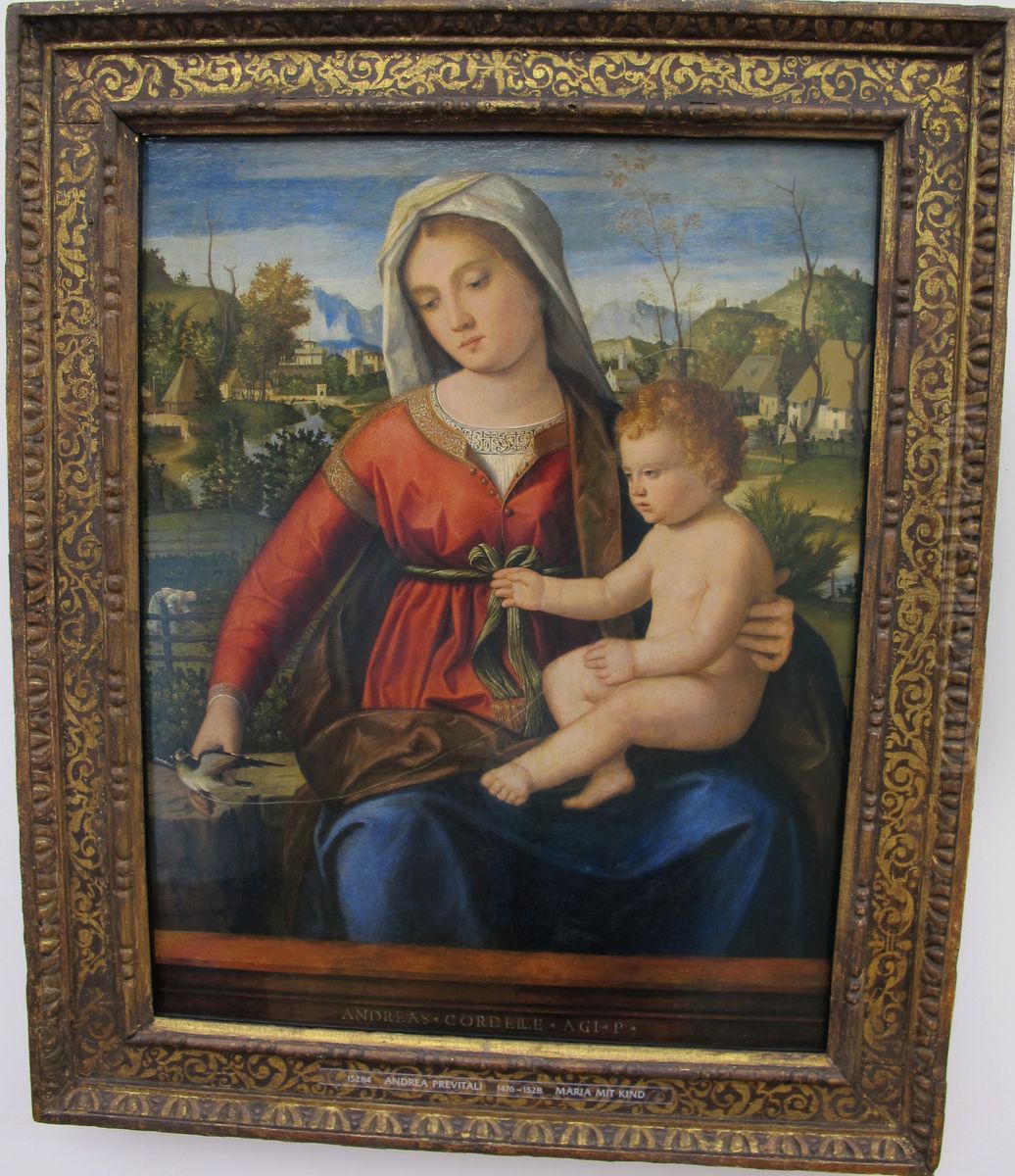 Maria mit Kind Oil Painting by Andrea Previtali