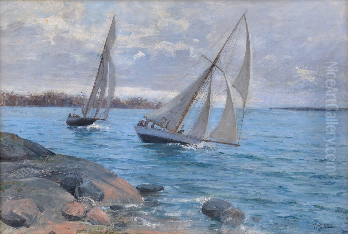 Seglats Oil Painting by Elin Danielson-Gambogi