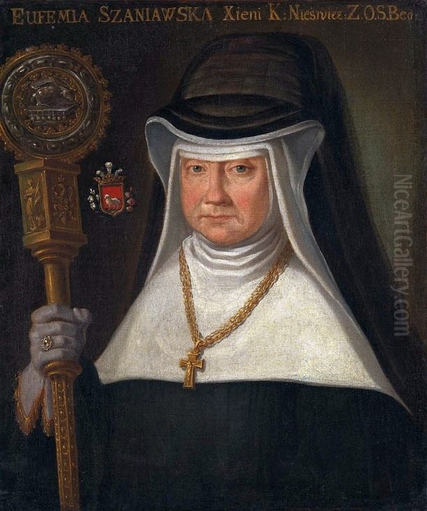 Portrait of Abbess Eufemia Szaniawska (1712-1799). Oil Painting by unknown