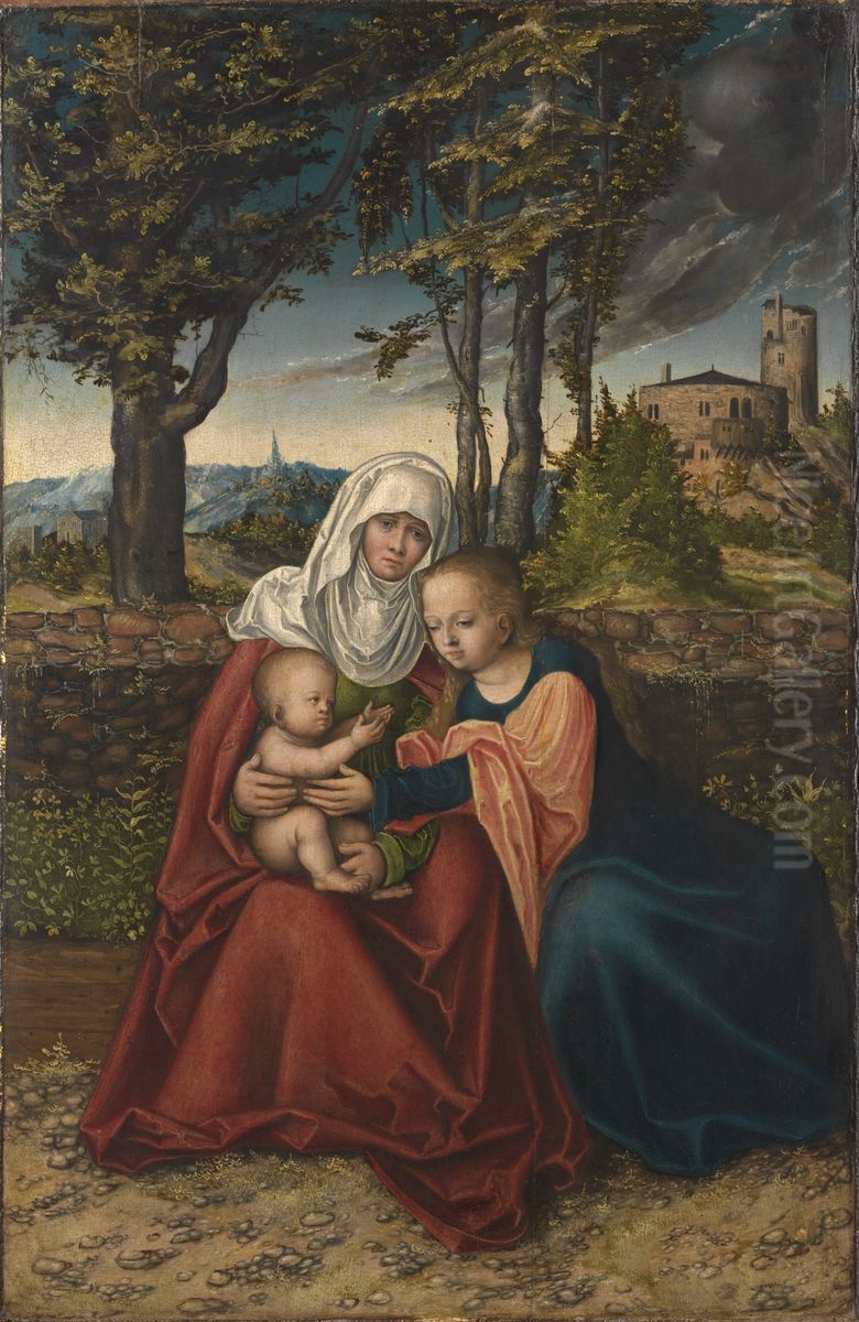 Hl. Anna Selbdritt Oil Painting by Lucas Cranach the Elder