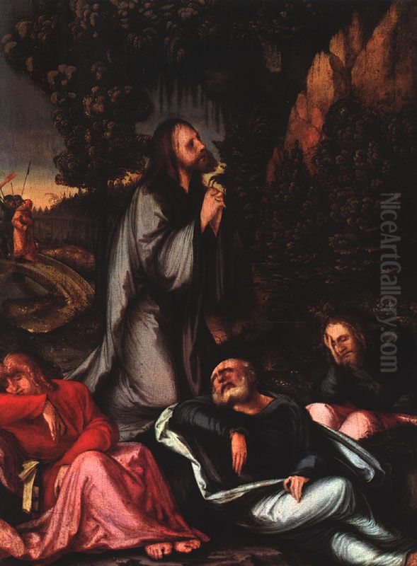 The Agony in the Garden Oil Painting by Hans Leonhard Schaufelein