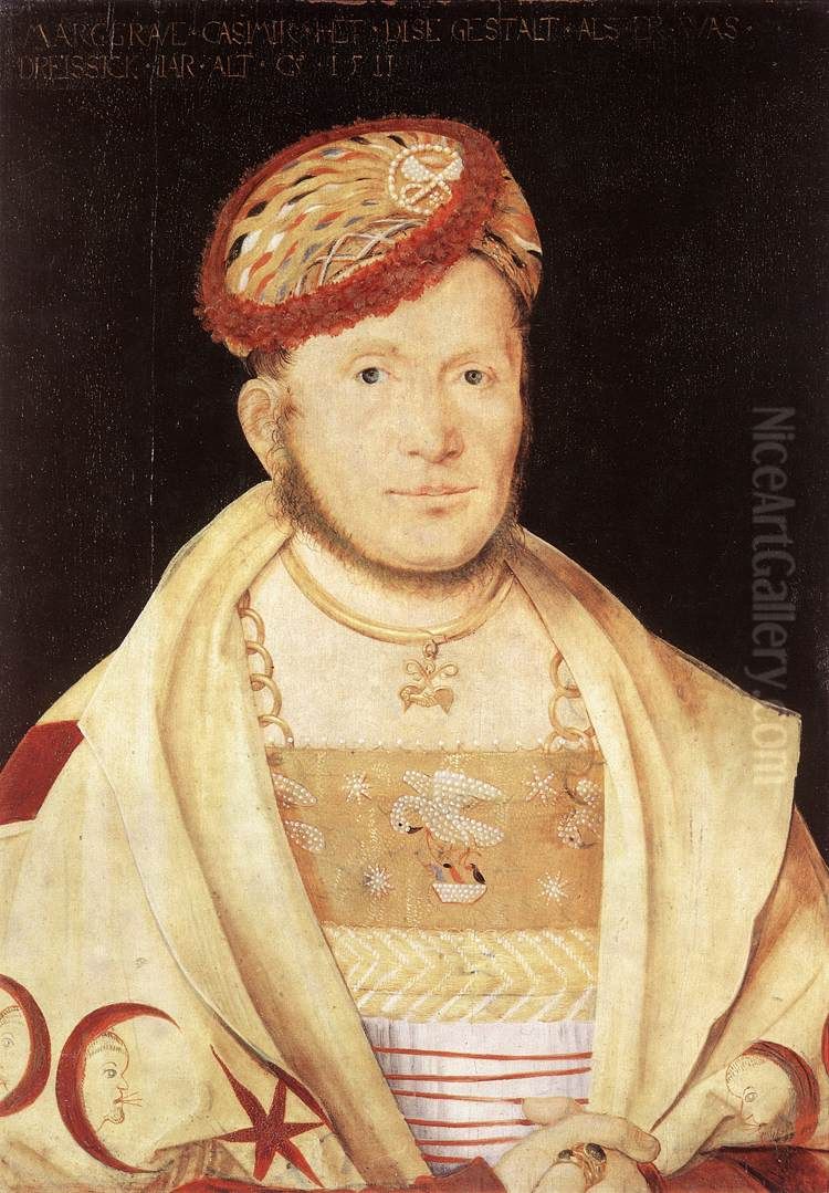 Portrait of the MargraveCasimir of Brandenburg-Kulmbach Oil Painting by Hans von Kulmbach