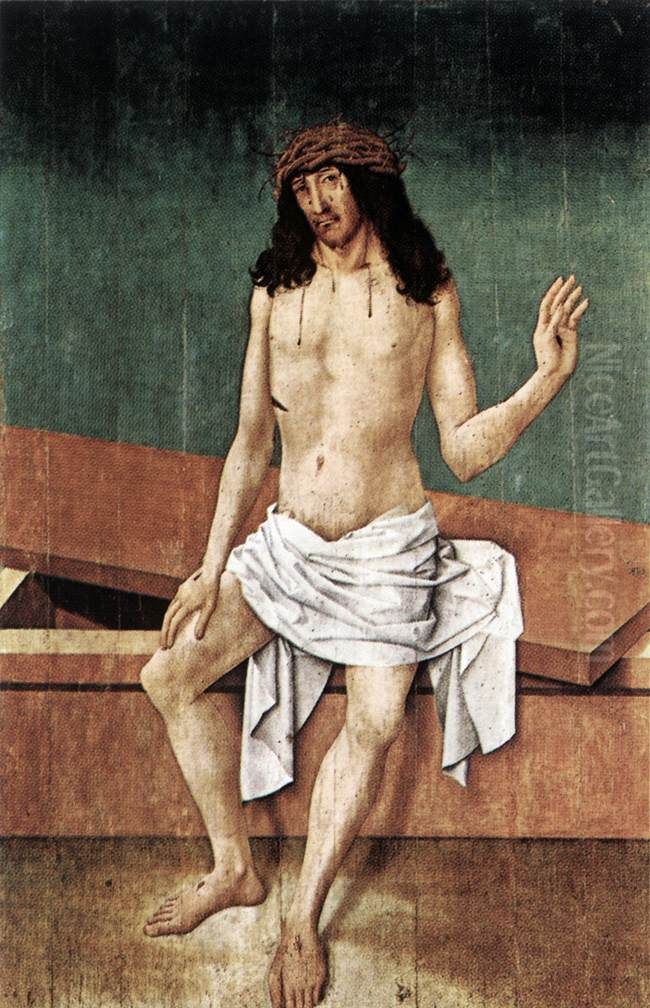 Christ with the Crown of Thorns Oil Painting by Rueland Frueauf the Elder
