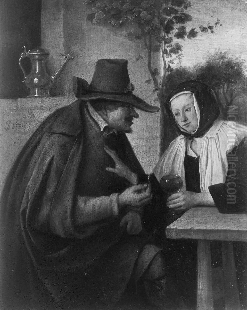 The Tempting Offer Oil Painting by Jan Steen