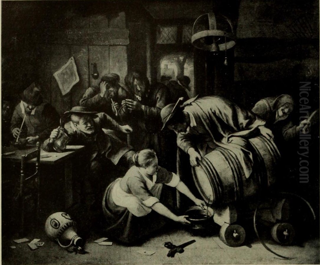 The Drained Cask Oil Painting by Jan Steen