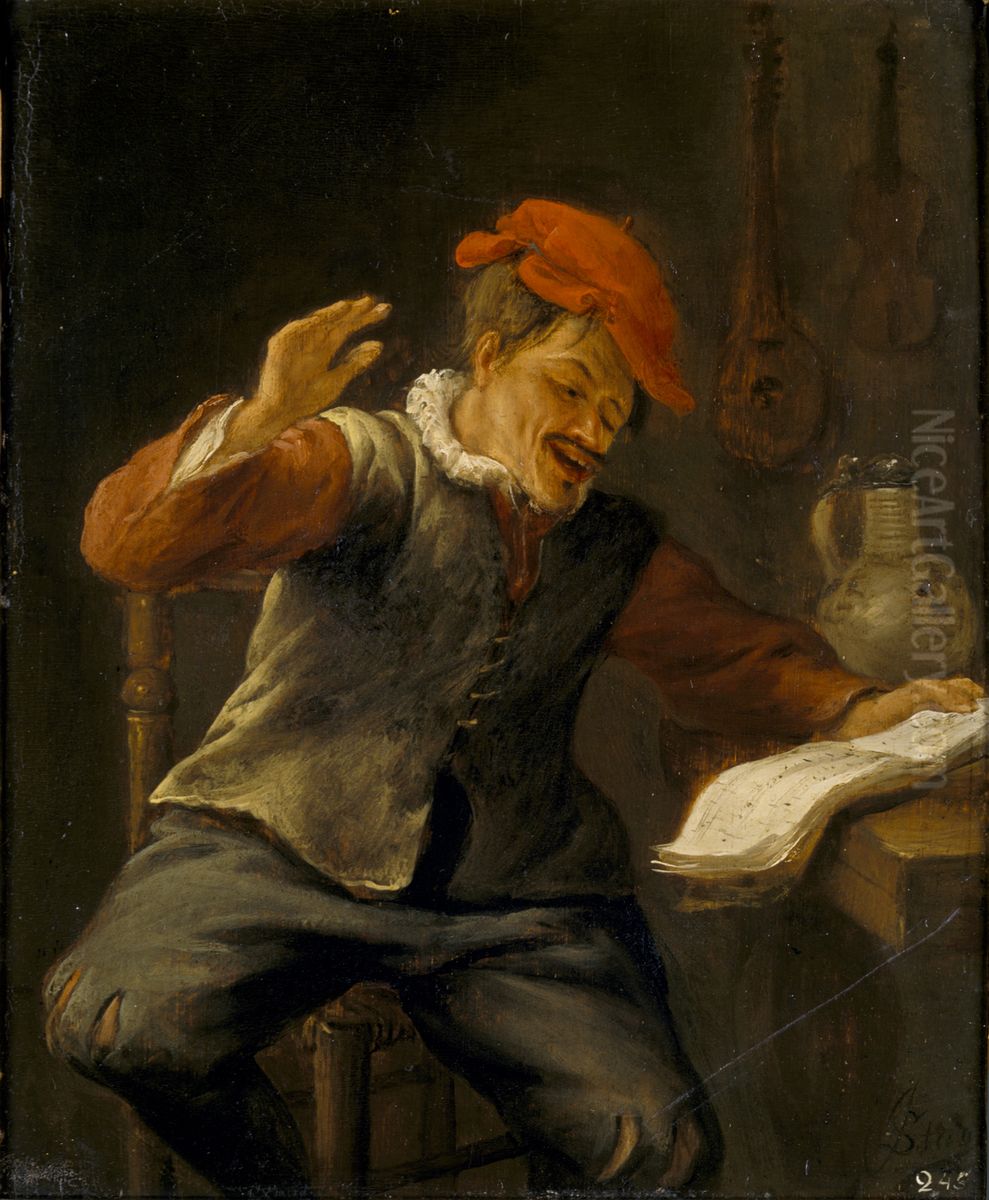 The Sense of Hearing Oil Painting by Jan Steen