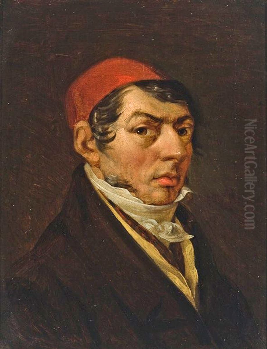 Self-portrait of Jonas Rustemas Oil Painting by Jan Rustem
