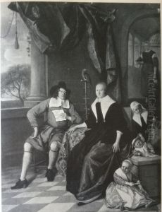 Portrait of a family on a terrace