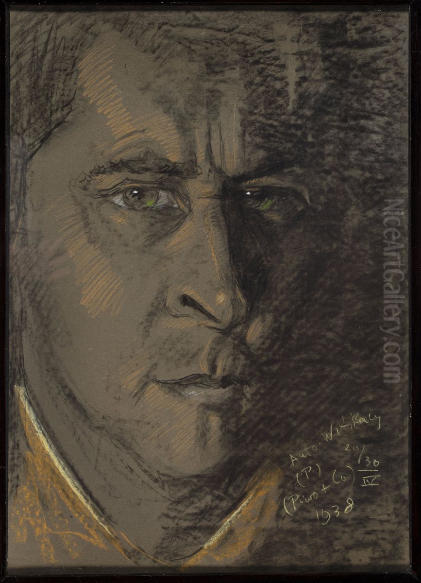 Autoportret Oil Painting by Stanislaw Ignacy Witkiewicz (Witkacy)