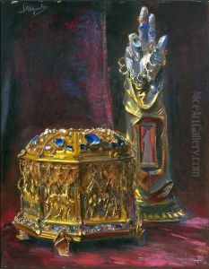 Reliquaries for the head and hand of St. Stanislaus.