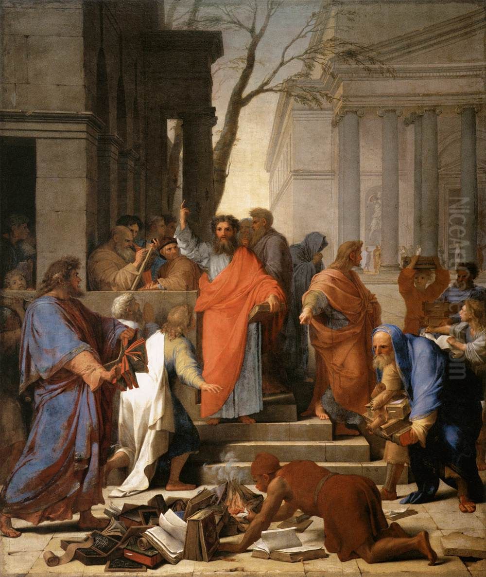The Preaching of St Paul at Ephesus Oil Painting by Eustache Le Sueur