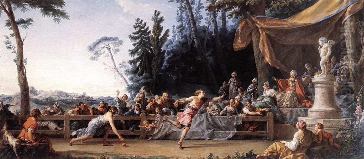 The Race between Hippomenes and Atalanta Oil Painting by Noel Halle