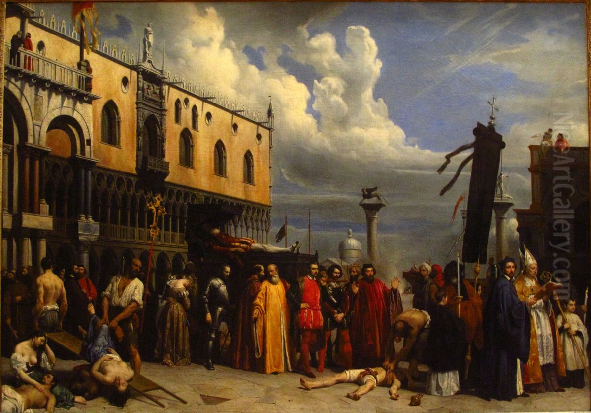 Venise Oil Painting by Alexandre-Jean-Baptiste Hesse