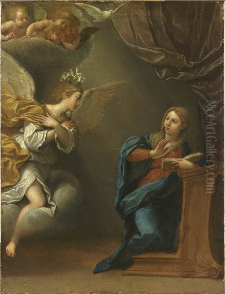 Annunciation Oil Painting by Francesco Albani