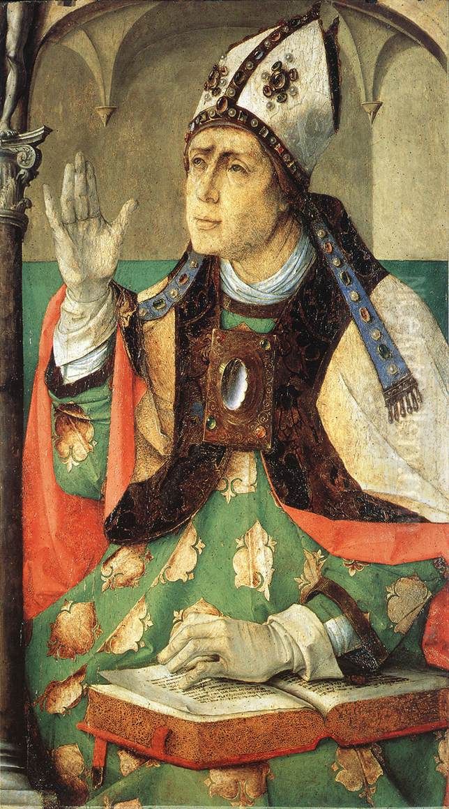 St Augustine Oil Painting by Justus van Gent