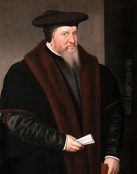Frans Pourbus the Elder, Viglius van Aytta, Dutch statesman, jurist Oil Painting by Frans Pourbus the Elder