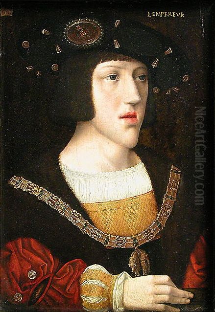 Portrait of young Emperor Charles V Oil Painting by Orley, Bernard van