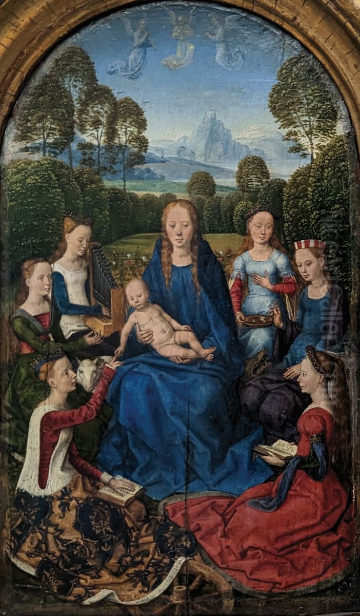 Madonna and Child with Saints Oil Painting by (manner of) Memling, Hans