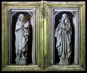 Diptyque avec saint Jean Baptiste et la Vierge a l'Enfant