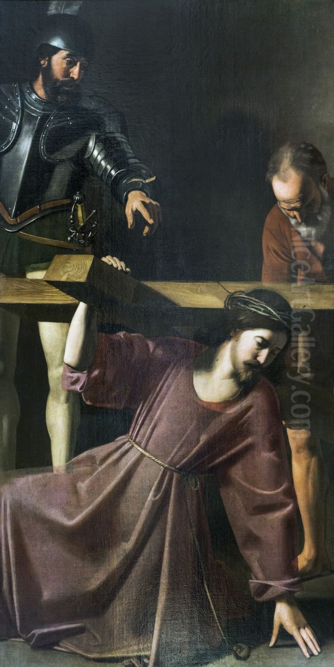 The bearing of the crossFrancais:Le portement de la croixItaliano:Il portamento della croce Oil Painting by Nicolas Tournier