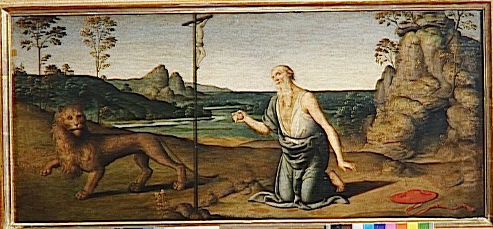 Saint Jerome dans le desert Oil Painting by Lo Spagna