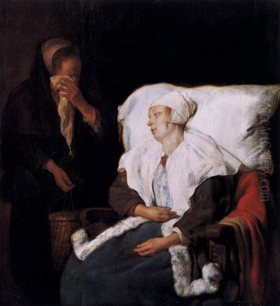The Sick Girl Oil Painting by Gabriel Metsu
