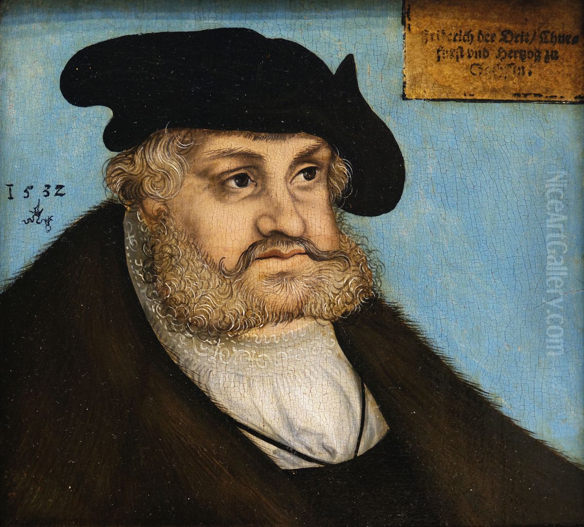 Portrait of Frederick the Wise, Elector of Saxony (1463-1525) Oil Painting by Lucas Cranach the Elder