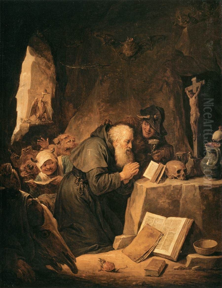 The Temptation of St Anthony Oil Painting by David Teniers the Younger