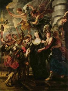 Gemaldezyklus fur Maria de' Medici, Konigin von Frankreich, Szene: Die Konigin flieht aus Blois