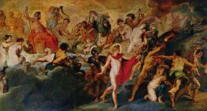 Gemaldezyklus fur Maria de' Medici, Konigin von Frankreich, Szene: Die Regierung der Konigin (Gotterat)