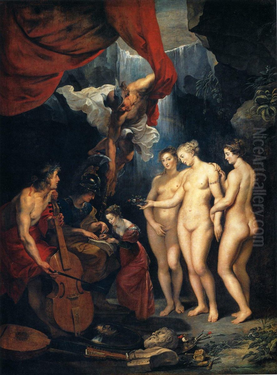 The Education of Marie de Medicis Oil Painting by (studio of) Rubens, Peter Paul