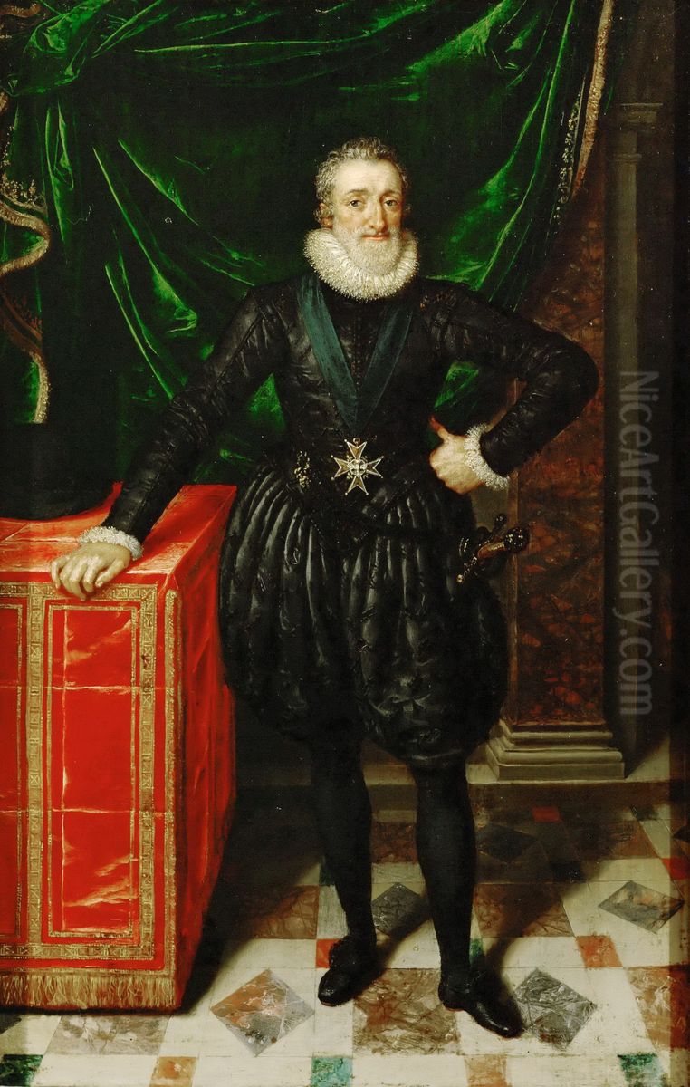 Henry IV, King of France in Black Dress Oil Painting by Frans Pourbus the younger