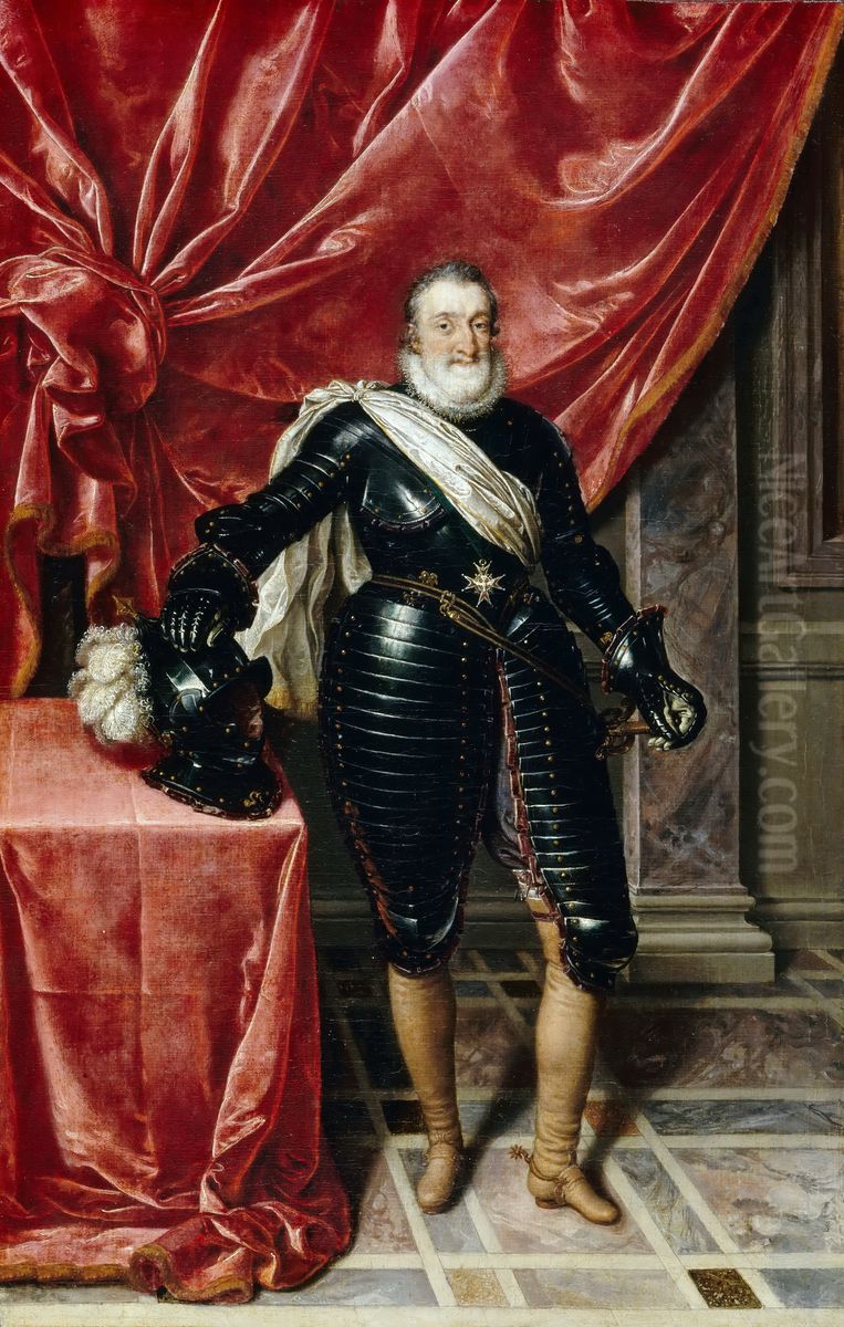 Henry IV (1553-1610), roi de France, en armure Oil Painting by Frans Pourbus the younger