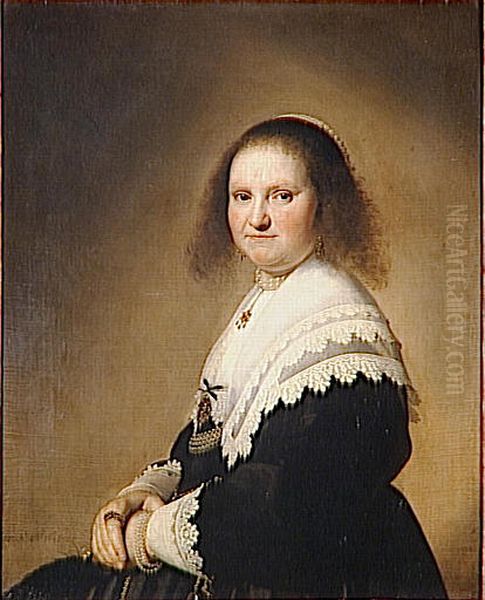 Portrait of Anna van Schoonhoven Oil Painting by Johannes Cornelisz Verspronck