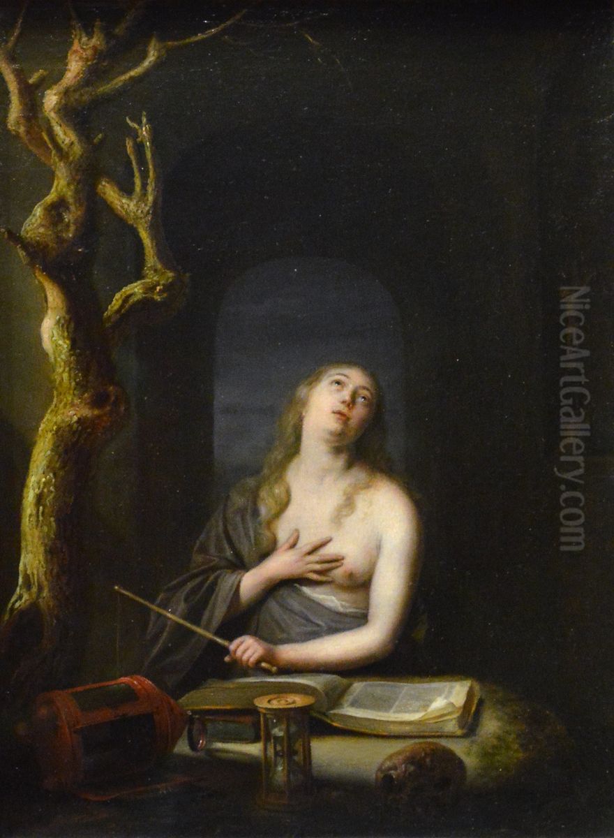 Sainte Madeleine penitente Oil Painting by Pieter Cornelisz van Slingelandt