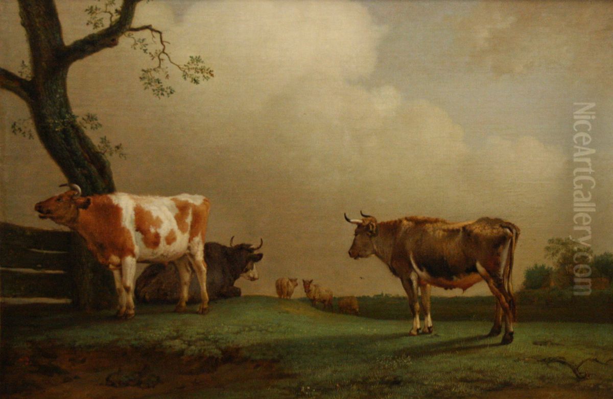 The Meadow Oil Painting by Paulus Potter