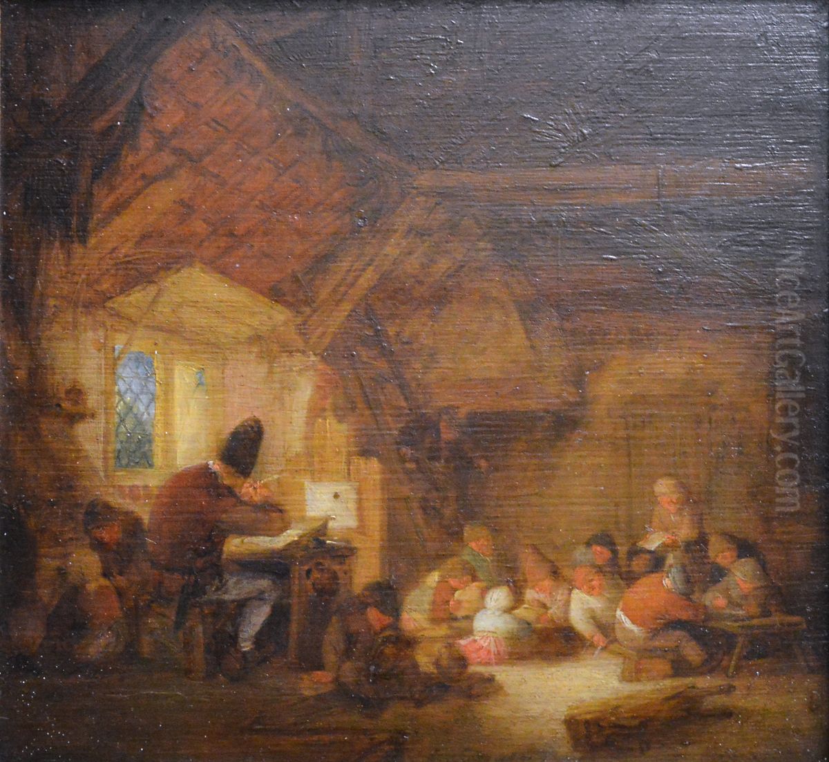 Interieur d'ecole Oil Painting by Adriaen van Ostade