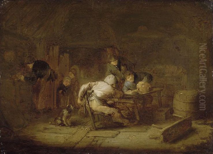 Interior of a tavern Oil Painting by Adriaen van Ostade